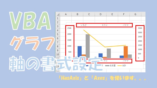 【VBA】グラフの軸の書式設定をする【HasAxisとAxesを使います】