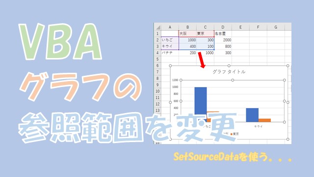 【VBA】グラフの参照範囲を変更する【SetSourceDataを使います】