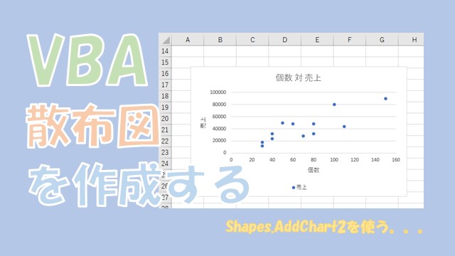 【VBA】散布図のグラフを作成する【Shapes.AddChart2を使います】