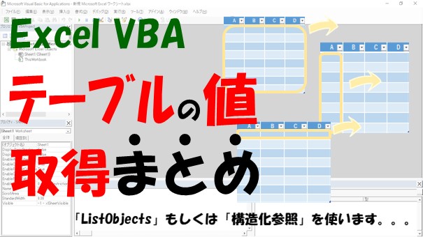 Excel VBAを使ったテーブル操作での“構造化参照”と“ListObjects”まとめ